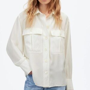 Madewell Women's Cream Blouse